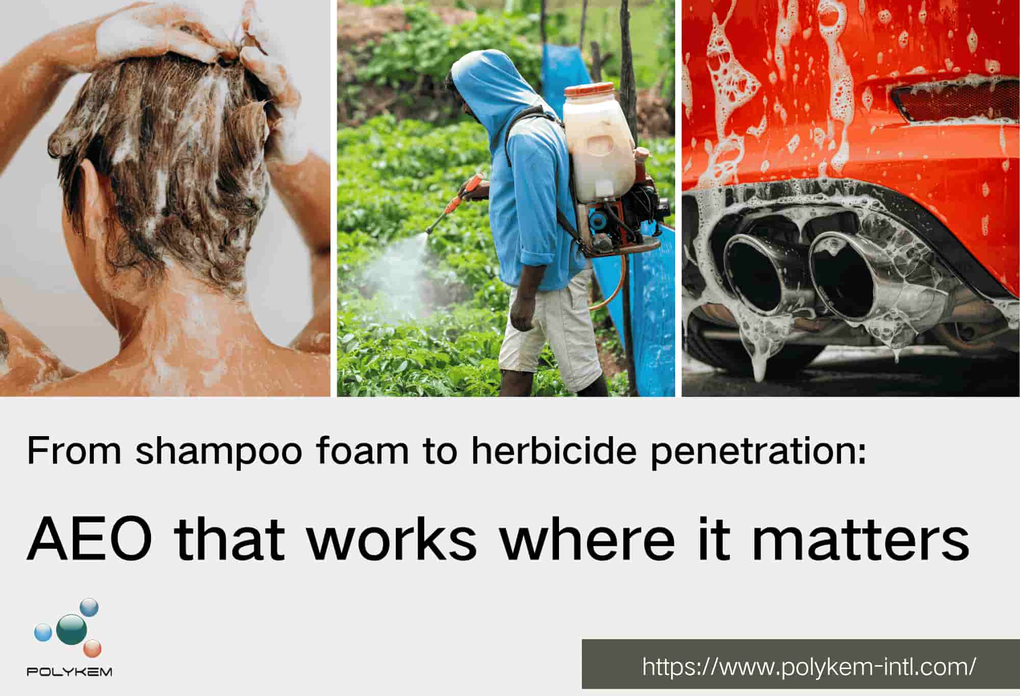 From shampoo foam to herbicide penetration: AEO that works where it matters