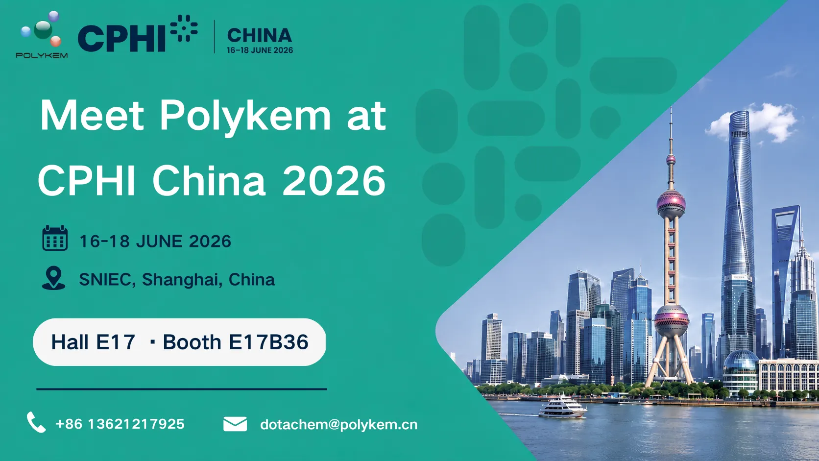 Polykem to Exhibit at CPHI & PMEC China 2026