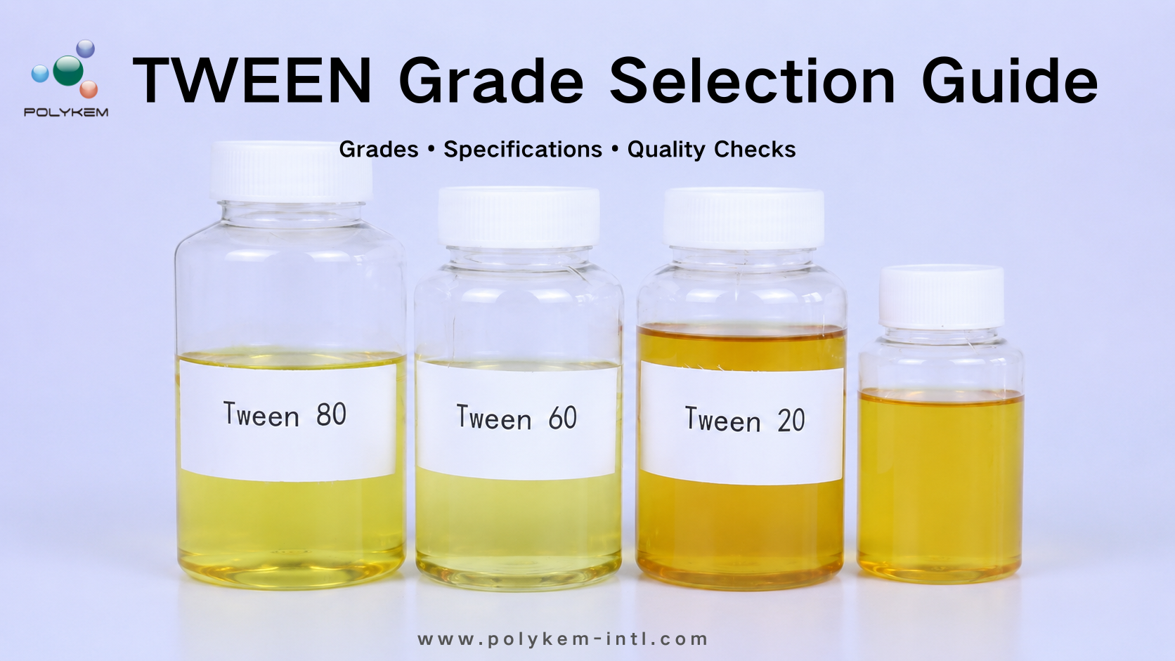 Polyoxyethylene Sorbitan Fatty Acid Ester (TWEEN) Sourcing Guide: Grades, Specifications and Quality Checks