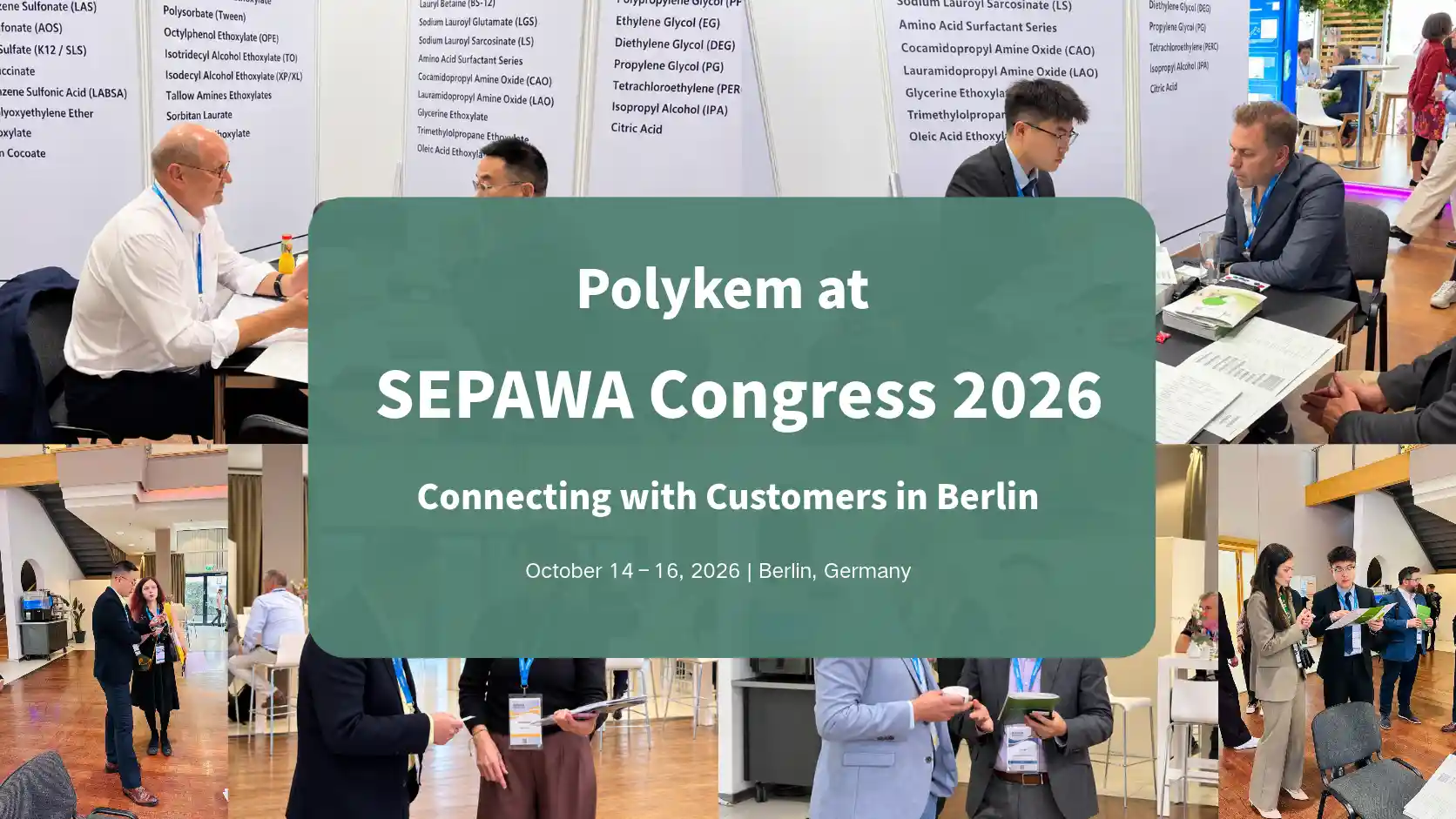 Polykem at SEPAWA Congress 2026: Customer Meetings and Product Discussions in Berlin